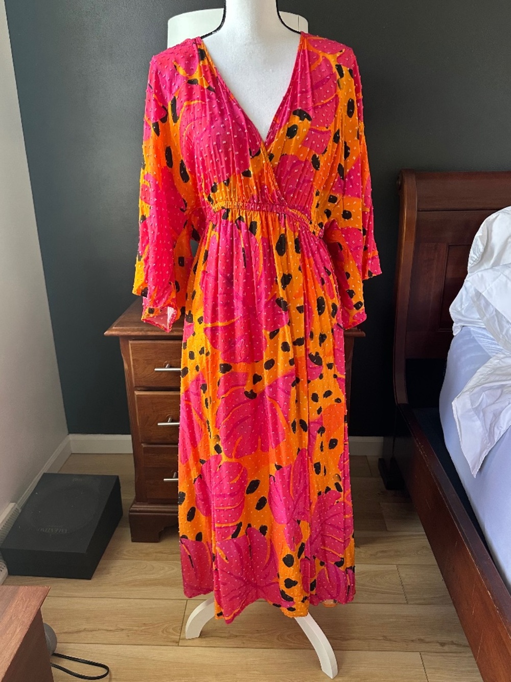 Farm Rio for Anthropologie Abstract Butterfly Print Maxi Coverup - Sz. M